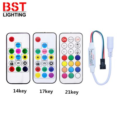 RF 141721Keys USBDC LED Pixel Strip Light Controller For WS2811 WS2812B SK6812 1903. With Remote Controller DC5-24V