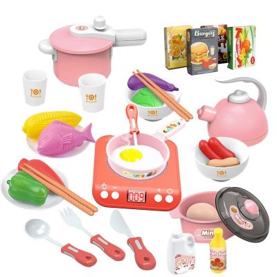 [พร้อมส่ง]​ ของเล่นชุดเครื่องครัว มาพร้อมกับอุปกรณ์ทำครัวเเบบเก๋ๆ ชุดเครื่องครัวของเล่นเด็ก Kitchen toys.