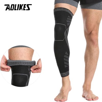 1Pc Fitness Running Cycling Bandage Knee Support Braces Elastic Long Leg Protective Knee Protector Braces Compression Sleeve