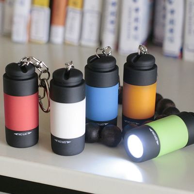 Portable LED Light USB Rechargeable Outdoor Waterproof Keychain  Torch Lamp Lights Multi Color Childrens Mini Flashlight Power Points  Switches Saver