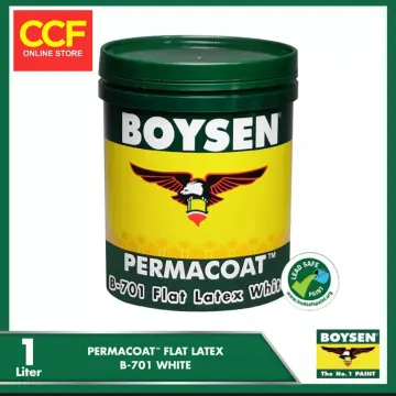 Boysen Color Series Permacoat Flat Latex Flat Black B791 Acrylic Latex  Paint - 1L / 4L