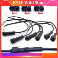 KYLE Wild Shop 5pcs/Lot Waterproof Power Cable  Male Female 2Pin 3Pin 4Pin Jack Plug Adapter Connector Wire 500V 3A Connector 20cm Cords L1