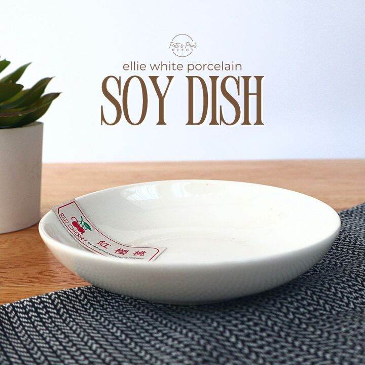 Ellie White Porcelain Soy Dish Plate Lazada PH