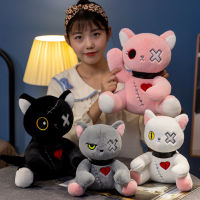 2535เซนติเมตรความมืดแมวตุ๊กตาของเล่นยัดไส้นั่งน่ากลัวสัตว์ Plushie P Eluche วันฮาโลวีนพรรค P Rop ตกแต่งเด็กของขวัญ