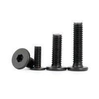 10/50Pcs M2 M2.5 M3 M4 M5 M6 Black 304 Stainless Steel Allen Hexagon Ultrathin Head Bolt Hex Socket Thin Flat Wafer Head Screw Fasteners