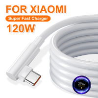 Original 6A 120W Usb Type C Super Fast Charger สำหรับ Xiao Mi Mi 12 POCO X5สีแดง Mi หมายเหตุ11 9 Fast Charging 90องศาข้อมูลสายไฟ