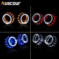 2.5 inch Fire Wheel LED Angel Eyes Shrouds Bi-xenon Projector Lens FOR H1 H4 H7 Car Headlight Headlamp Car Assembly Modify