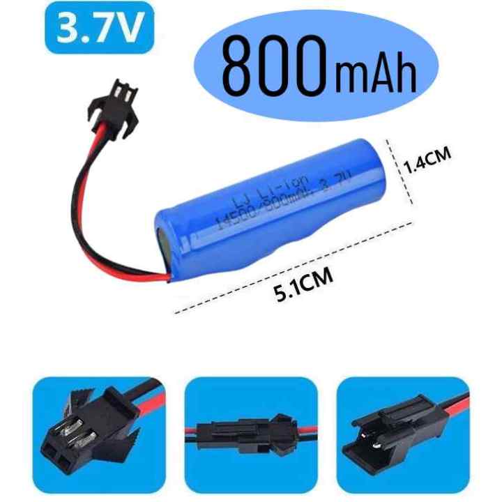 แบตเตอรี่รถบังคับ-3-7v-ความจุ-800mah-แบตเตอรี่ชาร์จ-แบตรถดั้ม-แบตรถไต่หิน