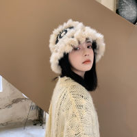 2021 Handmade hook flower 100 Natural Fur Hats Knitted Warm Genuine Mink Fur Cap Russian Women Luxury Panama Fur Hat wool kpop