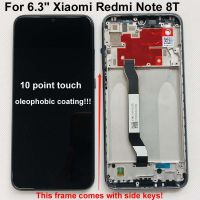 100% กรอบสำหรับ6.3 Xiaomi Redmi Note 8T Lcd เปลี่ยนหน้าจอแสดงผลหน้าจอสัมผัส Digitizer พร้อม10Touch