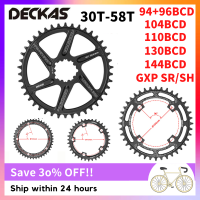 DECKAS จักรยานรอบห่วงโซ่94 + 96BCD 96BCD 104BCD 110BCD 130BCD 144BCD SH/SR GXP 32T-58T 7-12speed CNC แคบกว้างฟันอะลูมินัมอัลลอยสำหรับ SHIMANO M6000/M7000/M8000/R5800/R6800/R7000/r8000/R9000 SRAM X1 XO1 GX XO X9ข้อเหวี่ยง