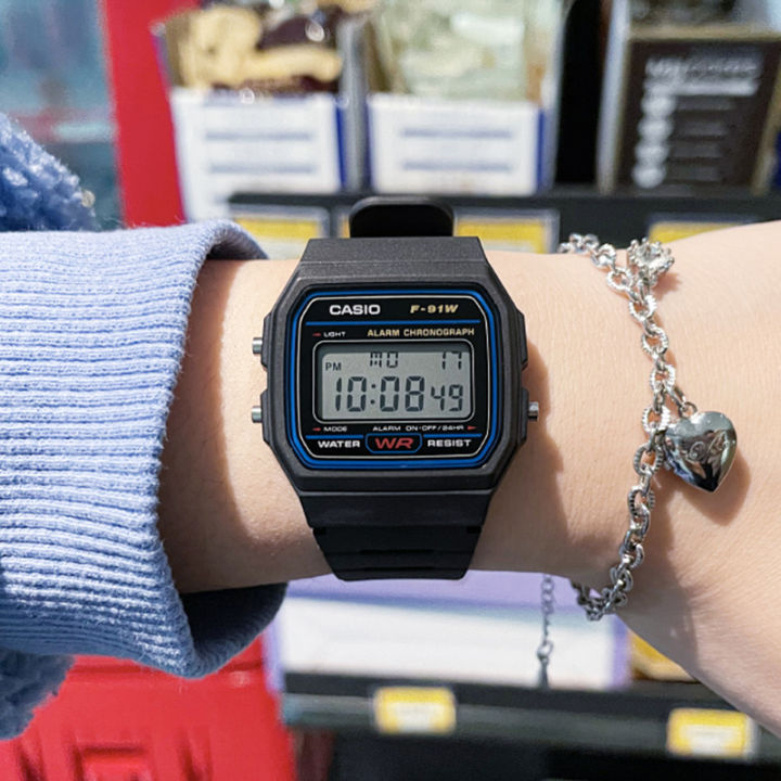 casio-digital-resin-f-91w-นาฬิกาผู้ชาย-ผู้หญิง-นาฬิกาแฟชั่น-นาฬิกาข้อมือ-นาฬิกาผู้ชาย-สีดำสายเรซิน-casio-นาฬิกาผู้ชาย-สายยางกันน้ำ-นาฟิกาข้อมือผช-นาฬิกา-นาฬิกาผู้ชาย-rolax