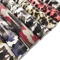 1 Roll 12"x10/30.5cmx150/300/500cm Camouflage Leopard vinyl heat transfer iron on DIY clothing film Circut silhouette paper art Fishing Reels