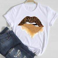 Tshirts Lip Leopard Love 90S Trend Clothes Graphic Tshirt Print Tee