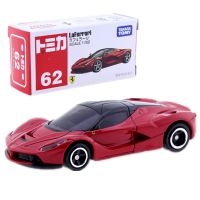 Takara Tomomy Tomica โมเดลรถยนต์โลหะหล่อแข็ง No.62สีแดงลา1/64 101840รถโลหะผสมของเล่นสำหรับเด็กผู้ชายของขวัญ