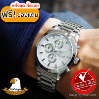 AMERICA EAGLE Watch นาฬิกาข้อมือผู้หญิง สายสแตนเลส รุ่น AE050G - Silver/White