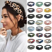 【YF】 New Fashion Women Girls Bohemian Hair Bands Print Headbands Vintage Cross Turban Bandage Bandanas HairBands Accessories