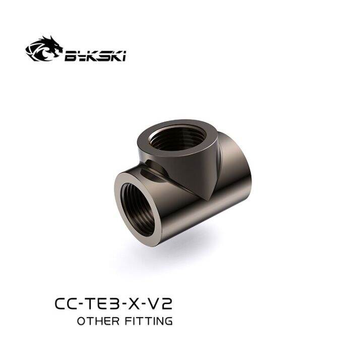 bykski-3-way-cubic-spilter-fittings-g1-4-female-multi-way-connector-adapter-pc-water-cooling-accessories-cc-te3-x-v2