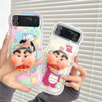 Nlwvx เคสป้องกันใหม่ขนาดเล็กสำหรับ Zflip4เคสโทรศัพท์น่ารัก Zflip5 Samsung Zflip3แบบนิ่ม