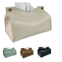 No printing PU Leather Tissue Box Car Tissue Container Desktop Napkin Tissue Holder Case Storage Box Home Living Room Decoration Tissue Holders