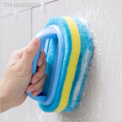 ┋ Kitchen Bathroom Toilet Wall Cleaning Brushes Handle Sponge Cleaning Brush Ceramic Window Slot Clean Brushes Supplies Tools