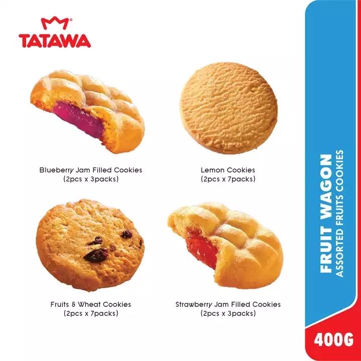 ฟรุตวากอน-คุกกี้ผลไม้รวม-tatawa-fruit-wagon-assorted-fruits-cookies-400g