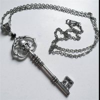 Gothic Skull Key Necklace Wiccan Jewelry Witch Jewelry Pagan Gifts Halloween Accessories The Best Gift for Him/her