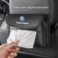 กระเป๋ากล่องเก็บของทิชชู่หนัง1ชิ้นอุปกรณ์ตกแต่งภายในสำหรับรถ Volkswagen ด้วงกอล์ฟ Jetta พัสสาทโปโลหลอดไฟสำหรับ Scirocco Tiguan Vento Phaeton Bora