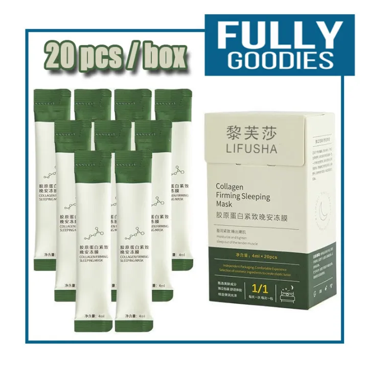 FULLY GOODIES Yanjiayi/Lifusha 20Pcs/pack Collagen Jelly Sleeping Mask