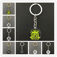 【YF】⊙◈♀  Fashion Super Parrain Round Pattern Keychain Glass Godfather Jewelry