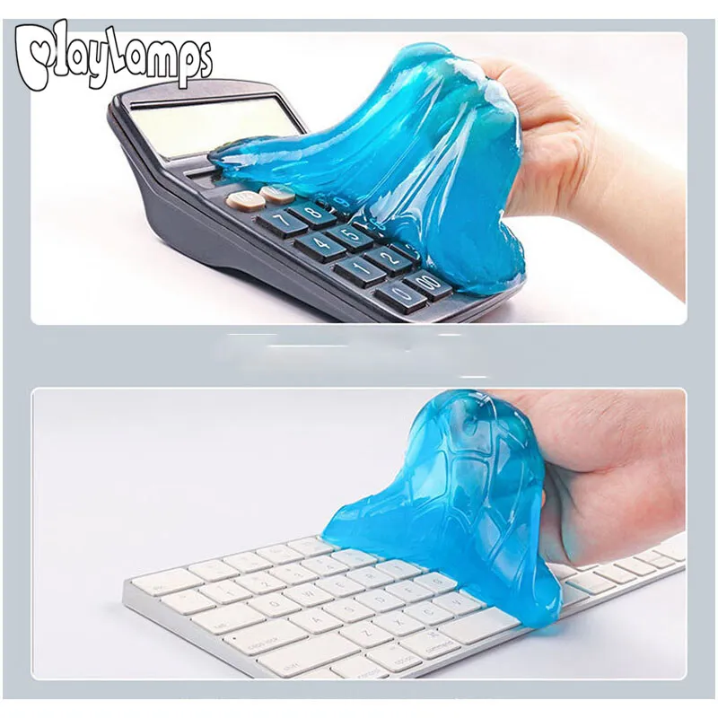 Universal Sticky Slime Dust Cleaning Mud Cleaner Magic Dust Cleaner Gel For  Keyboard AC Car Clean Etc - Yellow