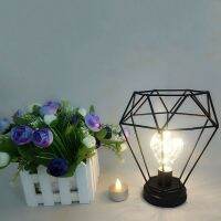 Chic simple design iron-style night light decorative ornaments USB Iron Candle lamp wind lamp peculiar shape home