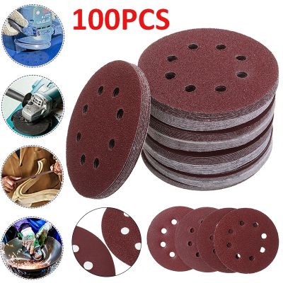 【CW】 100pack Sandpaper 5 Inch Abrasive Paper Sheets 40-600 Sanding Disc Woodworking Polishing