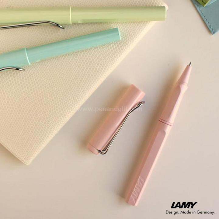 lamy-safari-rollerball-pastel-special-edition-2019-ปากกาโรลเลอร์บอล-ลามี่-ซาฟารี-พาสเทล-ลิมิเต็ด-2019-สีฟ้า-blue-macaron-สีเขียว-mint-glaze-สีชมพู-rose-powder-ของแท้100-พร้อมกล่องและใบรับประกัน-penand