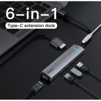 ( Promotion ) สุดคุ้ม Baseus อะแดปเตอร์เสียง J0G 6in1 HUB Adapter USB Type C to USB 3.0 HDMI อุปกรณ์เสริมคอมพิวเตอร์ อะแดปเตอร์ ราคาถูก อะ แด ป เตอร์ อะแดปเตอร์ รถยนต์