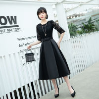 Banquet Evening Dress Womens 2022 New Temperament Socialite Sleeve Slim Slim Slim Long Dress Multicolor Optional