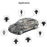 100xรถคลิปพลาสติกRivetชุดกดFitประตูบูตตัดแผงกันชนยึด