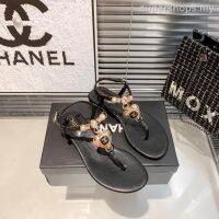 [EUR SIZE] High Quality chane1 Full Set Packaging 1: 1 Ladies Flip-Flops Beach Slippers Indoor F3XZ