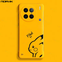 NORVIK ภาพยนตร์การ์ตูนน่ารักลาย Pika เคสโทรศัพท์สีเหลืองแบบไร้ขอบสำหรับ Vivo V29 V27 V27e Y78 Y36 X70 Y27 IQOO Z7 Z7X 11 X90 V25 Pro X80 V23 V23e Y72 Y52 V20 Y17 Y16 Y15 Pro 5G N11-2เคสฝาหลังสร้างสรรค์