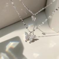 RAISS Fashion Jewelry Charm Women Alloy Butterfly สร้อยคอโซ่คู่