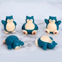 ใหม่ตุ๊กตาขยับแขนขาได้ Pokemon น่ารัก Snorlax 5ชิ้นของเล่นการ์ตูนอะนิเมะตกแต่งโมเดลของเล่นของขวัญวันเกิดของตุ๊กตาสำหรับเด็ก