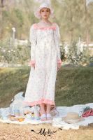 Layla dress - Malabrand SS21 M24 ชุดเดรสแขนยาวผ้าคอตตอลพิมพ์ลาย