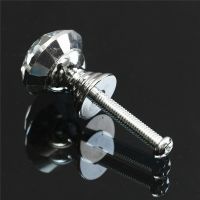 20mm Clear Crystal Glass Door Knobs Drawer Cabinet knob Drawer Furniture Handle with Screw Set Home Improvement Door Hardware Locks