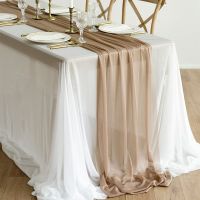 【LZ】✾◈  Tabela Runner Luxo Sheer para Casamento Rústico Boho Partido Chuveiro Nupcial Aniversário Decorações De Natal