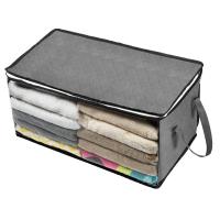 Large Capacity Folding Under Bed Quilt Blanket Home Clothes Storage Bag Durable Dustproof Zipper Closure Organizer With Handle