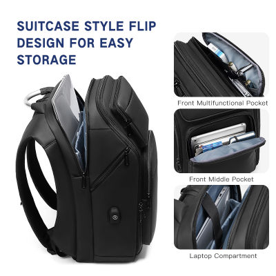 inrnn Large Capacity Men Backpack 17 inch Laptop Backpacks Quality Male USB Charging Travel Bag Waterproof Multi Pocket Backpack