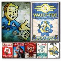 Fallout 3 4ยอดนิยม Stand-Alone เกมโปสเตอร์ Nuclear Cola ภาพวาดผ้าใบพิมพ์ภาพผนังศิลปะสำหรับ Room Home Decor Aesthetic