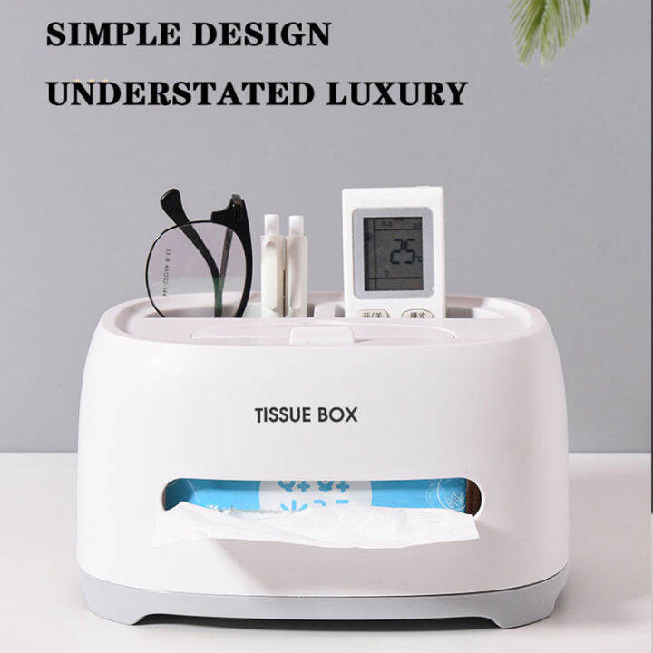 RISE ECOCO Tissue Box Remote Control Storage Tissue Holder Living Room