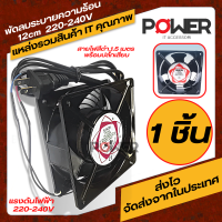 Cooling FAN AC 12Cm 220-240V มีปลั๊กไฟในตัว ปลั๊กเสียบไฟบ้าน พัดลมระบายความร้อน มีตะแกรง FAN SUNON  พัดลมระบายอากาศ แบบใช้ไฟบ้าน  220-240 V พัดลมกล่องจานTV