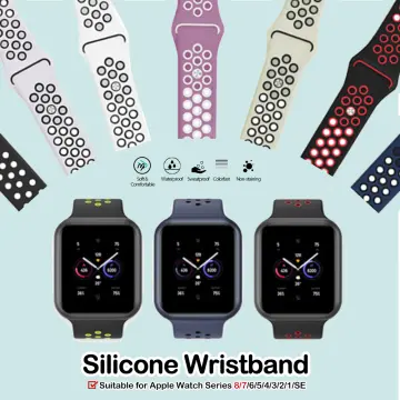 Designer Band with Charms Decor Compatible with Apple Watch Band 38mm 40mm  41mm 42mm 44mm 45mm 49mm Women Men, Stylish Silicone Sport Wristbands for  iWatch Series 8 7 6 5 4 3